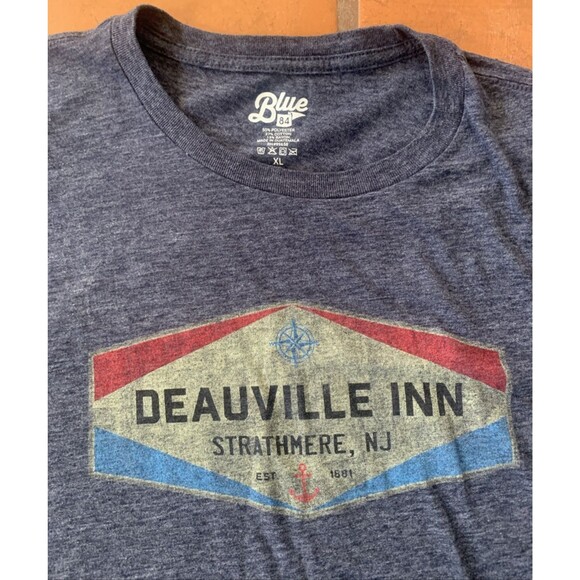 Blue 84 Tee Shirt Deauville Inn Strathmere New Jersey Retro Tee Size XL Sea Isle - Picture 3 of 7